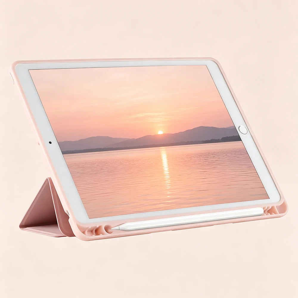 Magnetic Flip Smart Cover with Soft Silicone Back Shell