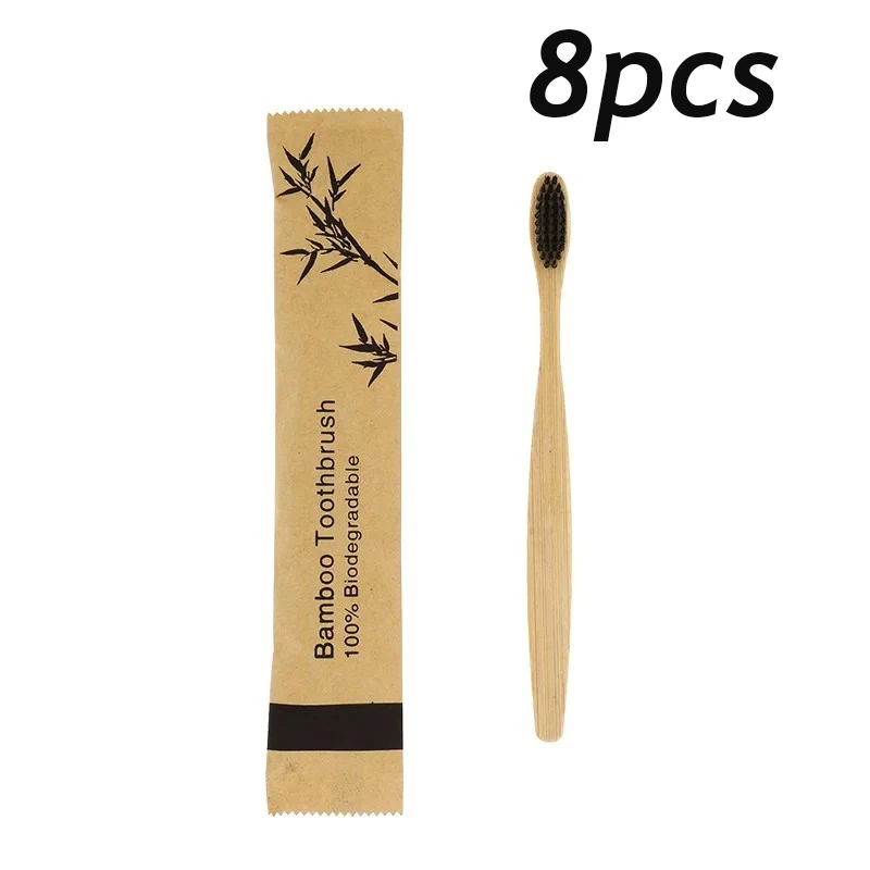 Eco-Friendly Bamboo Toothbrush - Reusable and Portable Wooden Soft Bristles