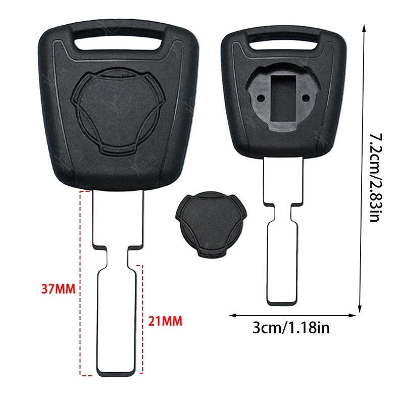 Uncut Blade Fit For Car Key Shell Large Truck Spare Chip Key Shell Transponder For HU71 key case car key shell key shell