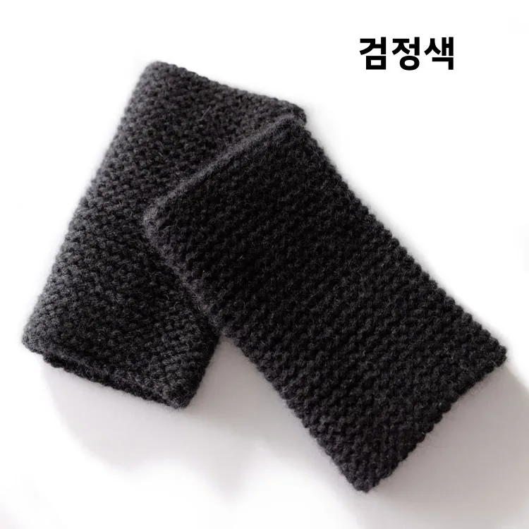 팡치 홈 고급형 신상 두꺼운 따뜻한 손뜨개 순수 캐시미어 손목 보호 반장갑 여성용 2024년 봄