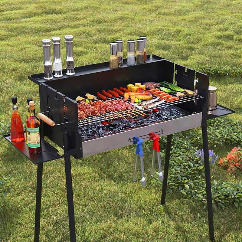 

Outdoor portable grill folding smokeless charcoal grill home barbecue grill oven