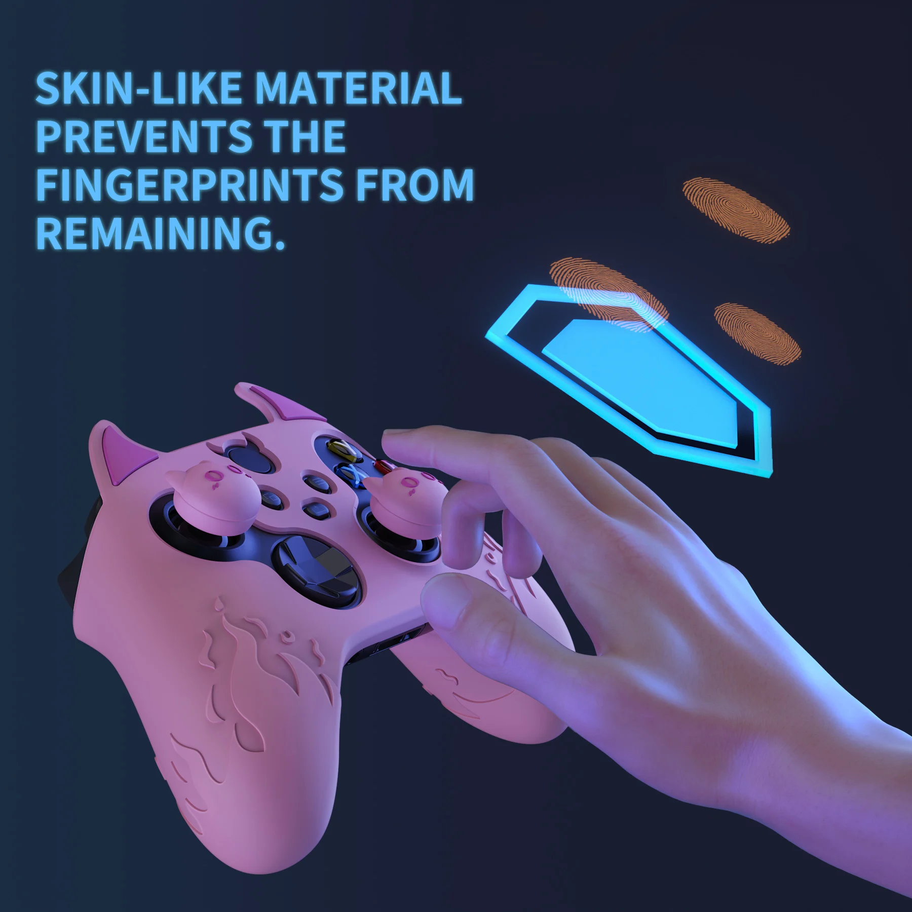 PlayVital Cute Demon Silicone Cover W/Thumb Grip Caps for Xbox 