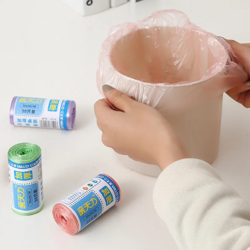 

Household Garbage Bags Large Rolls Thicken Portable Trash Bag for Kitchen Bathroom Trash Sorting Bin Cleaning Supplies