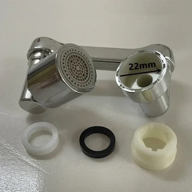 หัวก๊อกน้ำหมุนได้หลายหน้าที่สำหรับ ° หมุนได้, หัวฉีดแบบมีที่ระบายน้ำแบบคู่หัวก๊อกน้ำแบบหมุนเวียน 4