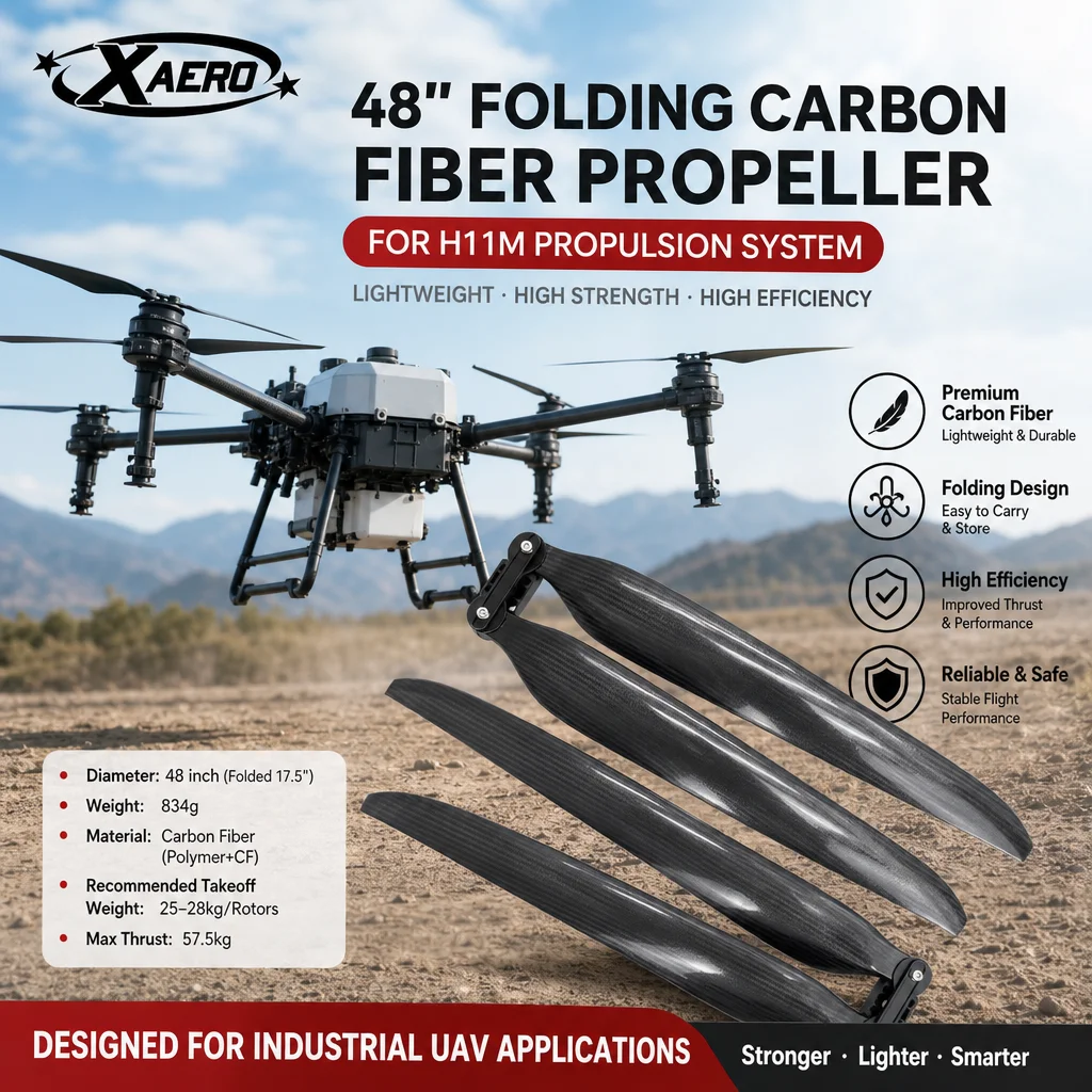 XAERO 48 Zoll 48175 Faltbarer Kohlefaserpropeller für H11M Antriebssystem
