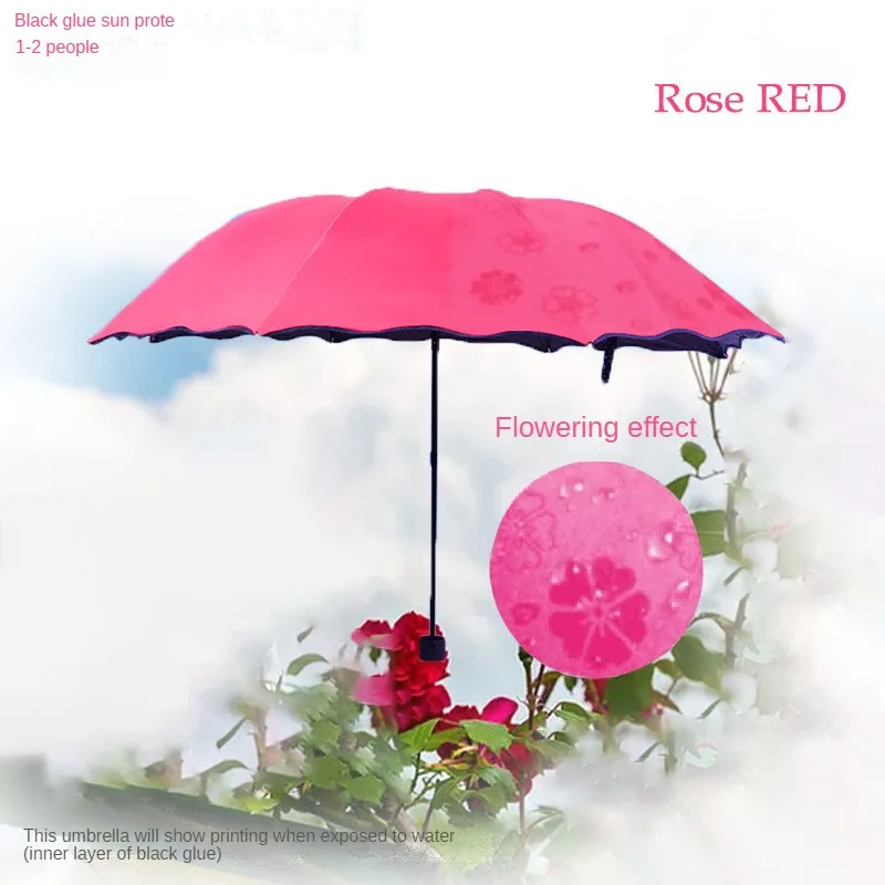 Manual Folding Umbrella Water Blossom Sunshade UV Protection Travel folding umbrella,mini sun umbrella,manual umbrella