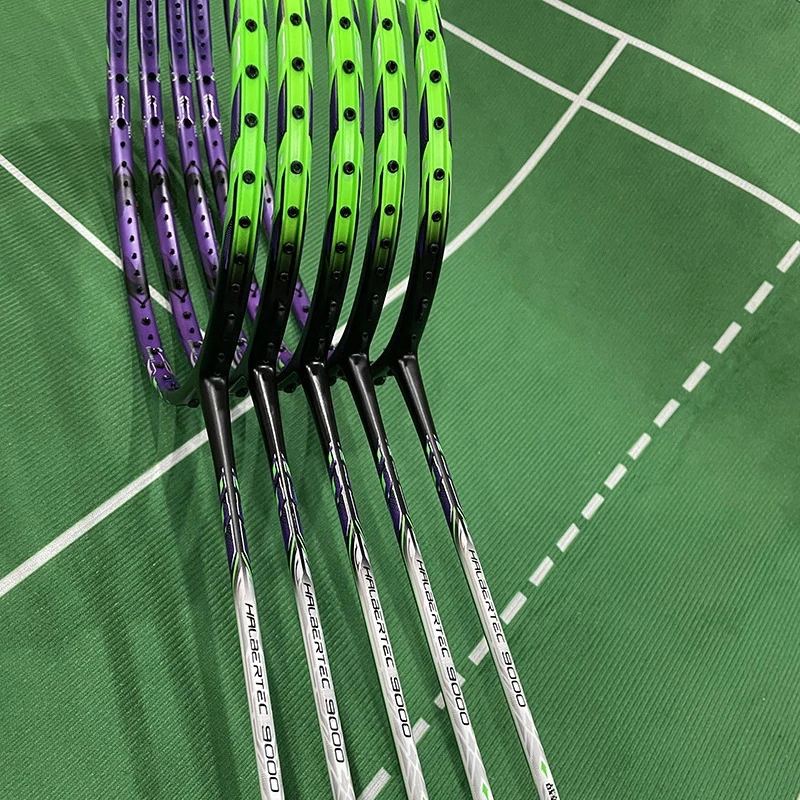 halbertec 9000 without Lining Offensive Type Maximum Support 35lbs Offensive Professional Badminton Racket badminton racket