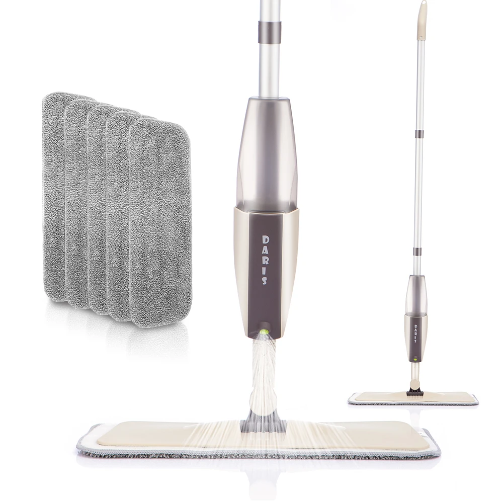 Spray Mop Detachable Magic Wooden Floor Flat Mops Home Cleaning Tool Household with Reusable Microfiber Pads Lazy | Дом и сад