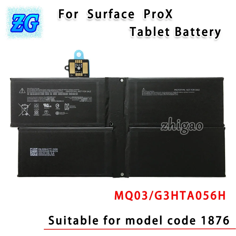 

Use for Microsoft Surface ProX Flat Battery 1876 Original Battery MQ03/G3HTA056H