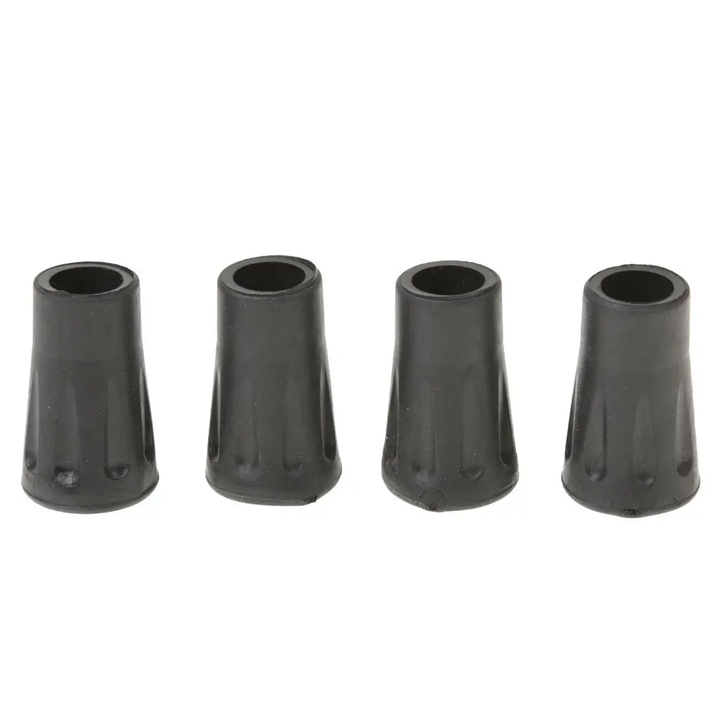 4 pcs Replacement Rubber Tips End For Hiking Stick Walking Trekking Poles 4cm