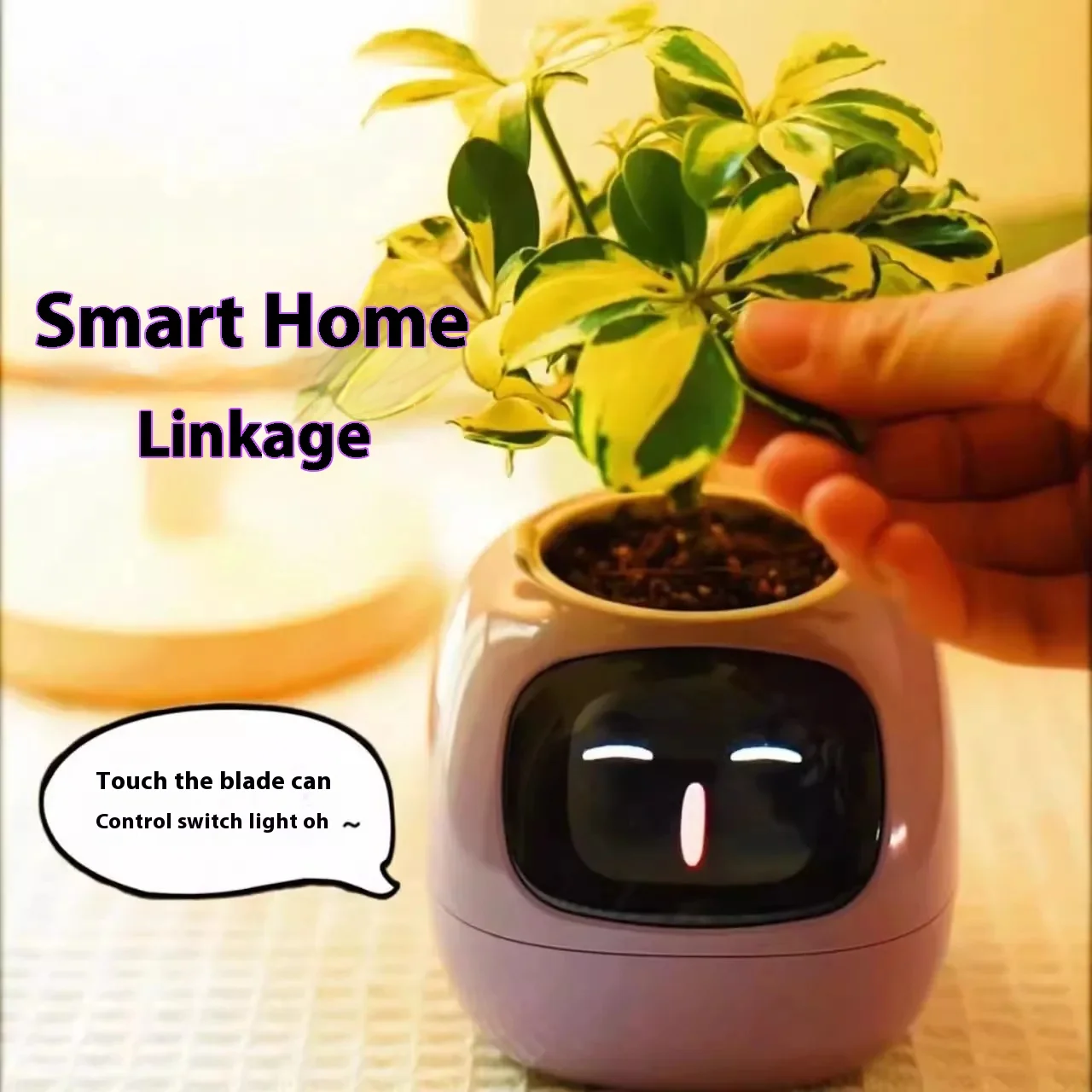 Ivy Intelligent Flowerpot Refreshing Plant Interaction Intelligent Robot Flowerpot Perceptual Interaction Companion Gifts