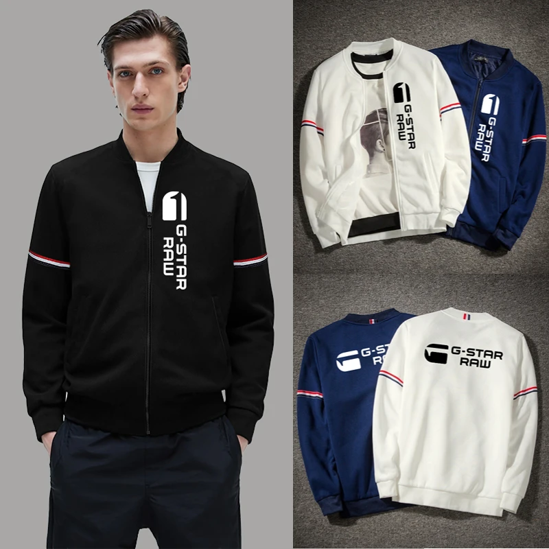 

Men's Jacket Zipper Coat Casual Sport Baseball Tops Stand Collar Solid Color Streetwear Personality Zipper Sportswear