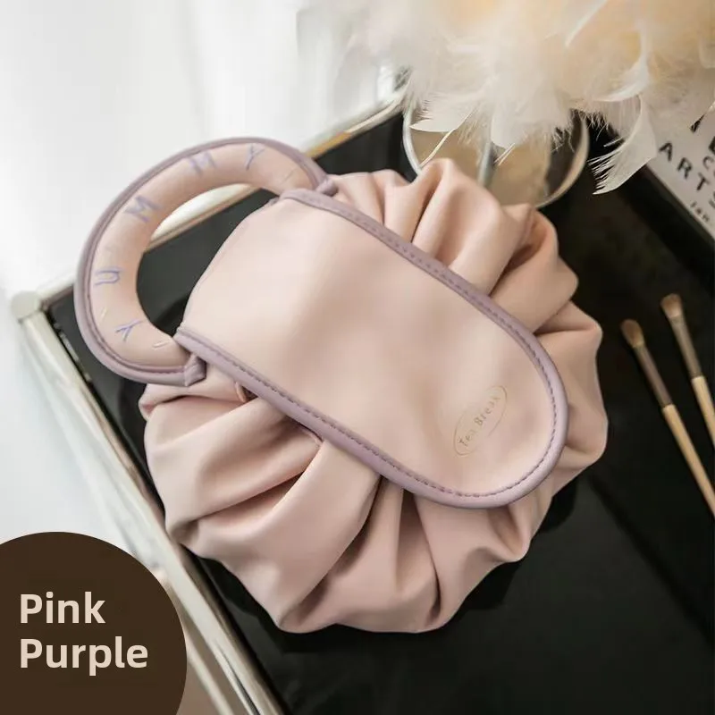 Pink丨drawstring cosmetic bag⭐Portable and waterproof