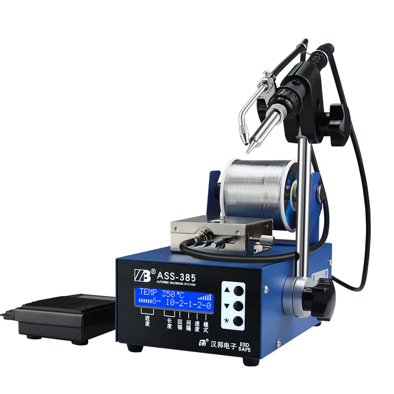ASS-385A Soldering Iron Tin Feeding Digital Display Constant Temperature Solder Rework Station 75W Automatic Soldering Station