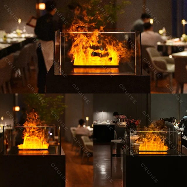 Intelligent Control Supersonic Atomization Polychromatic Flame Length Electric 800mm Water Vapor Fire Steam Fireplace 2