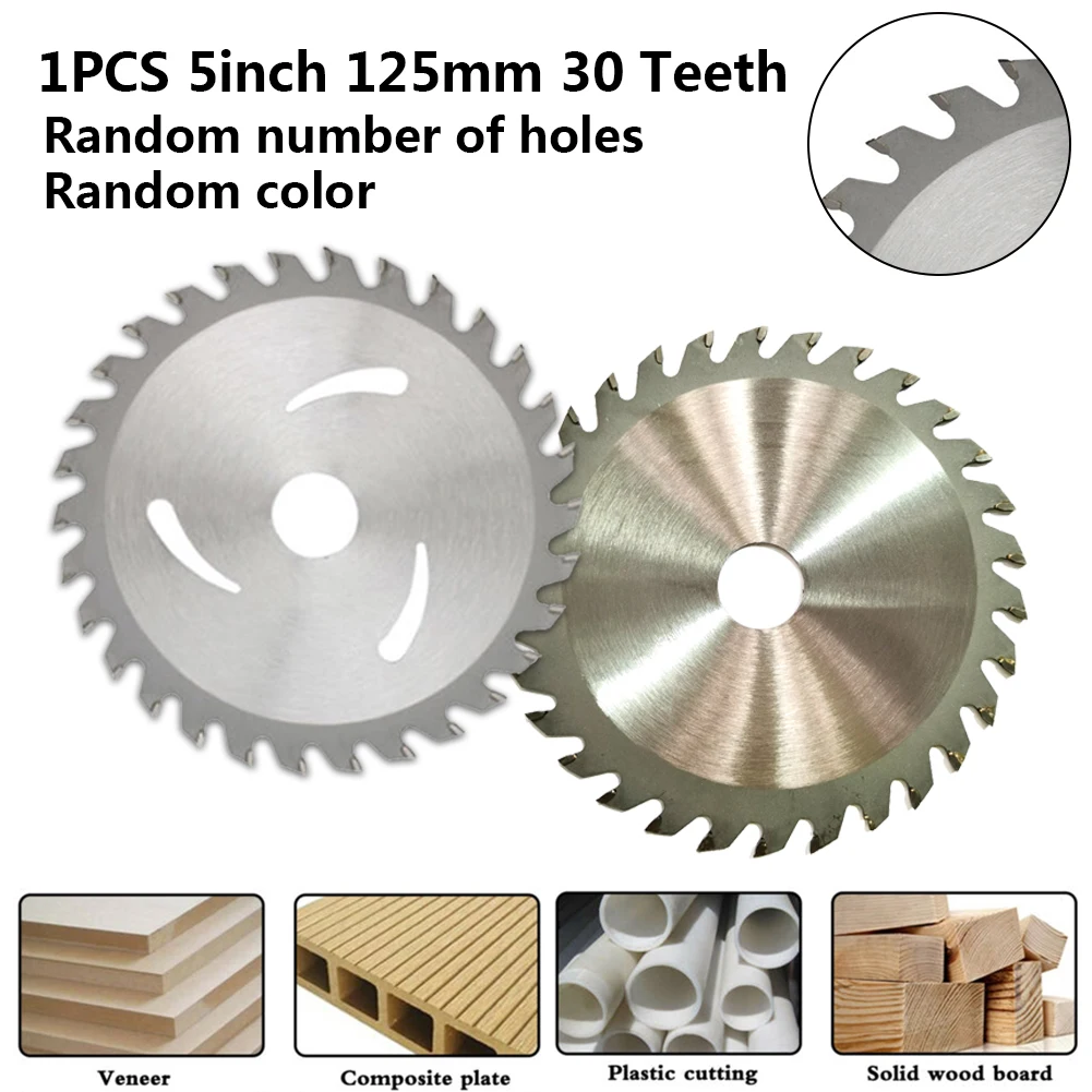 5 125mm Circular Saw Blade Wood Cutting Disc 30 Teeth 20mm Bore Carbide Cutting Disc Composite Board Solid Wood Cut Parts