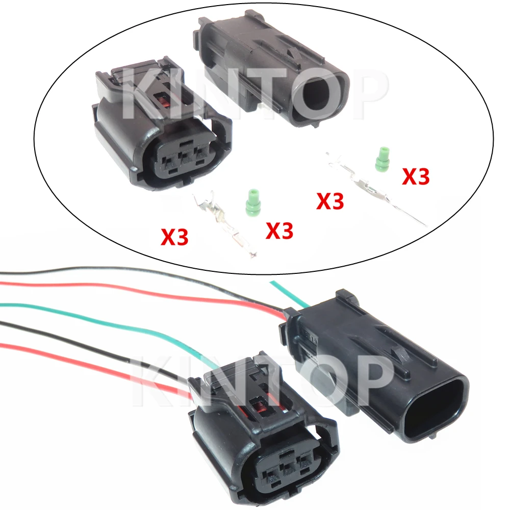 

1 Set 3 Pins Automobile Crankshaft Position Sensor Wiring Terminal Waterproof Socket Starter For Toyota 6189-1129 6188-4920