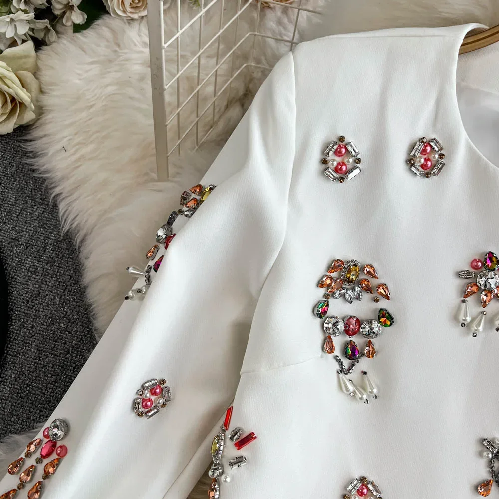 TWOTWINSTYLE Luxury Style Two Piece Set For Women O Neck Long Sleeve Topa High Waist Skinny A Line Skirt Set Female KSE524945 6