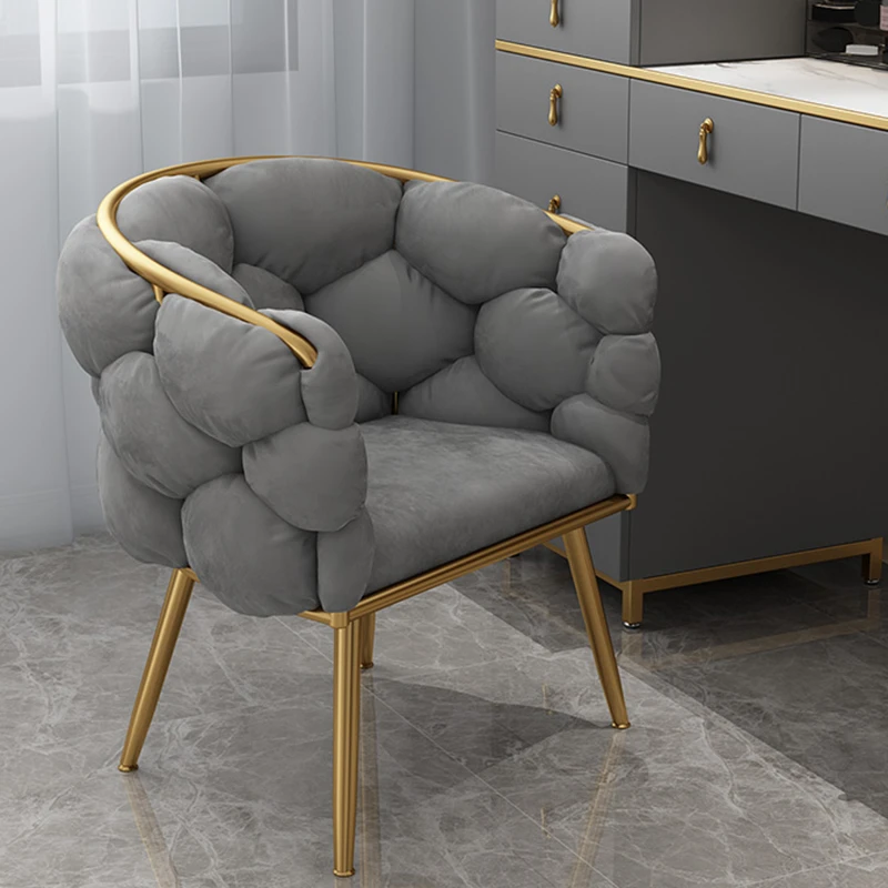 Sillón nórdico de terciopelo para sala de estar, sillón de diseño de lujo, silla de café relajante, silla de maquillaje INS pan, muebles modernos para balcón