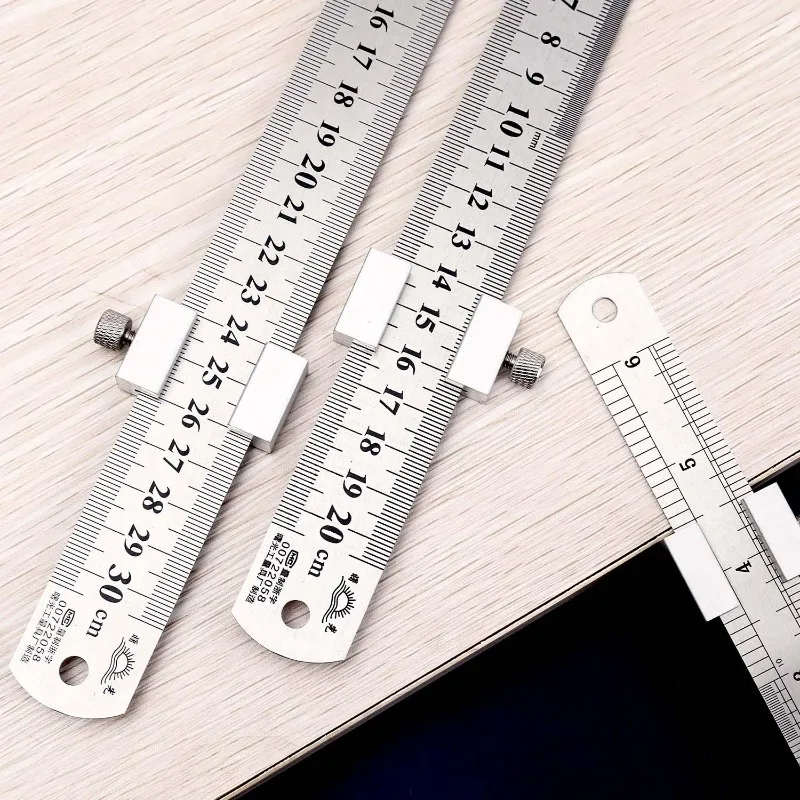 스테인레스 스틸 직선 자 눈금자 측정 문구 도면 용품 수공구 측정 문구 도면 용품