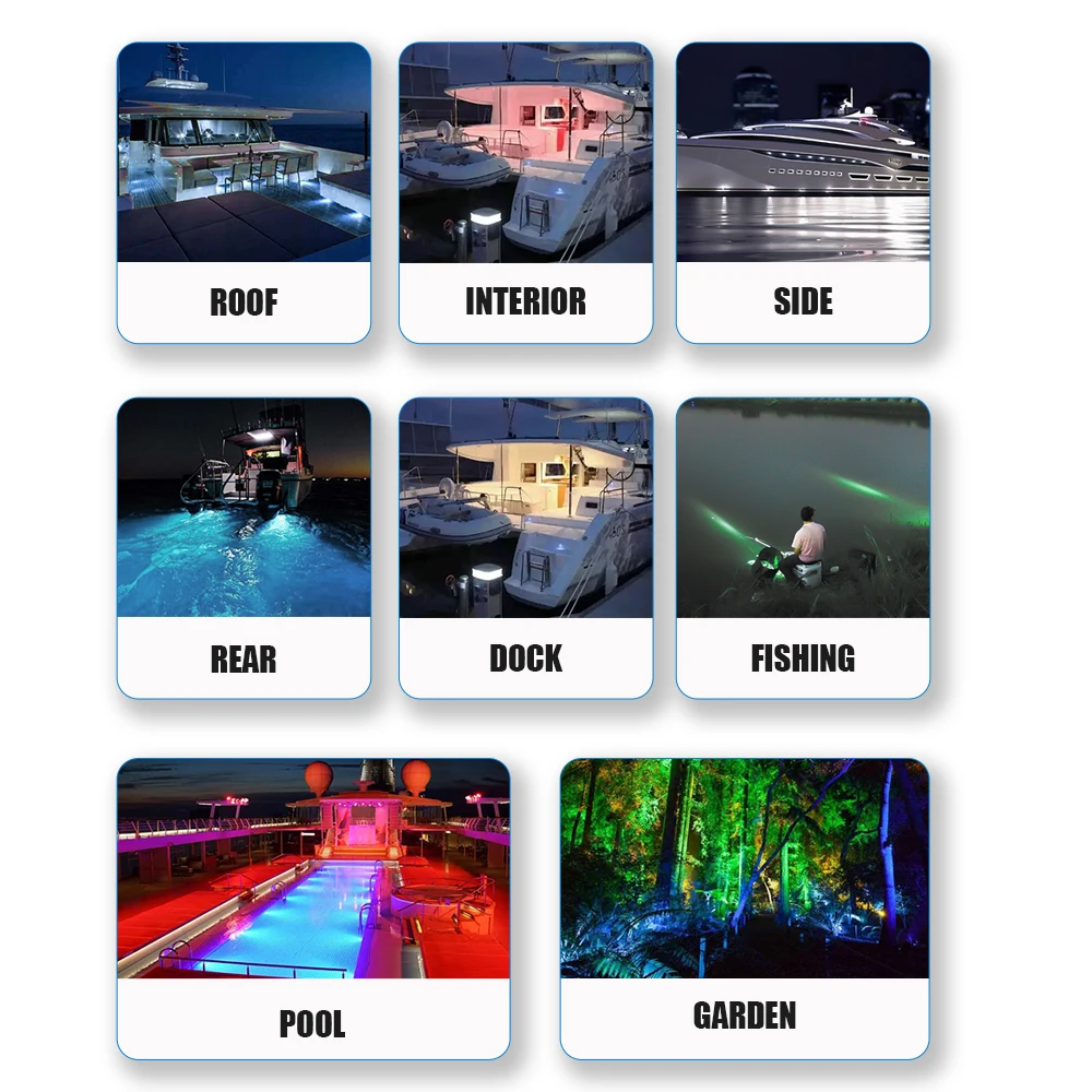 27LED 12V Boat Transom Light Underwater Pontoon Marine Ship Boat Accessories Light Waterproof Marine IP68