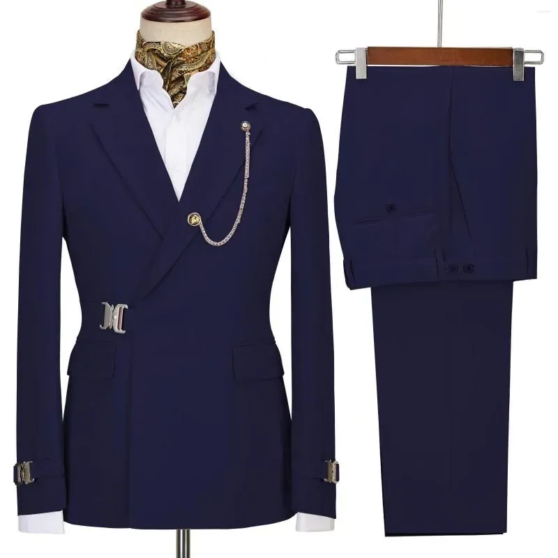 Mens Suit 2PCS Blazer Pants for Men Italian Designer Party Wedding Slim Fit