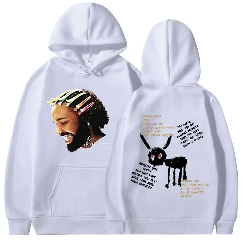 Rapper Drake for All The Dogs Graphic Hoodie Men Women Clothing Fashion Hip Hop Hooded Sweatshirts Vintage Casual Fleece Hoodies