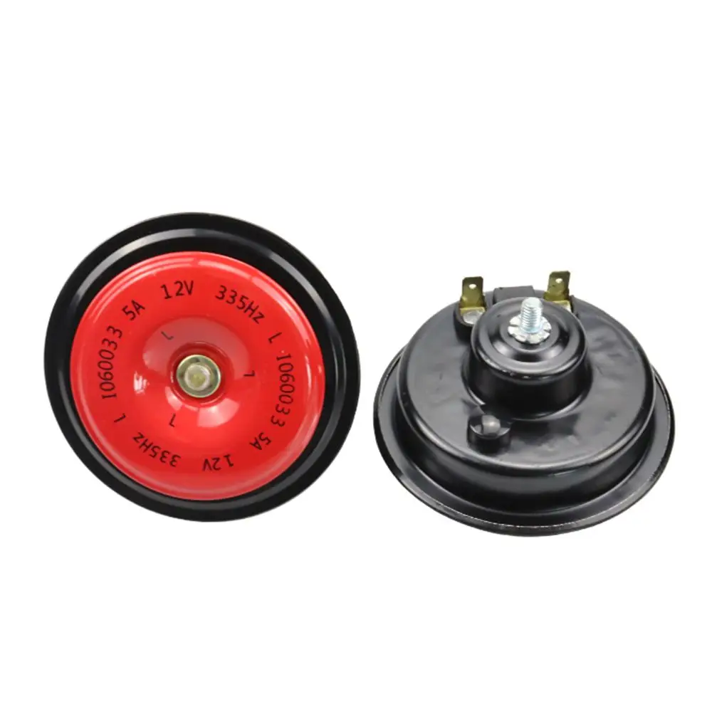 Hella 2Pcs Car Horn Compact Multi-Color 12V Disc Electric Air Horn Kit Dual  Tone Super Loud Alarm Motorcycle Truck Warning Tool