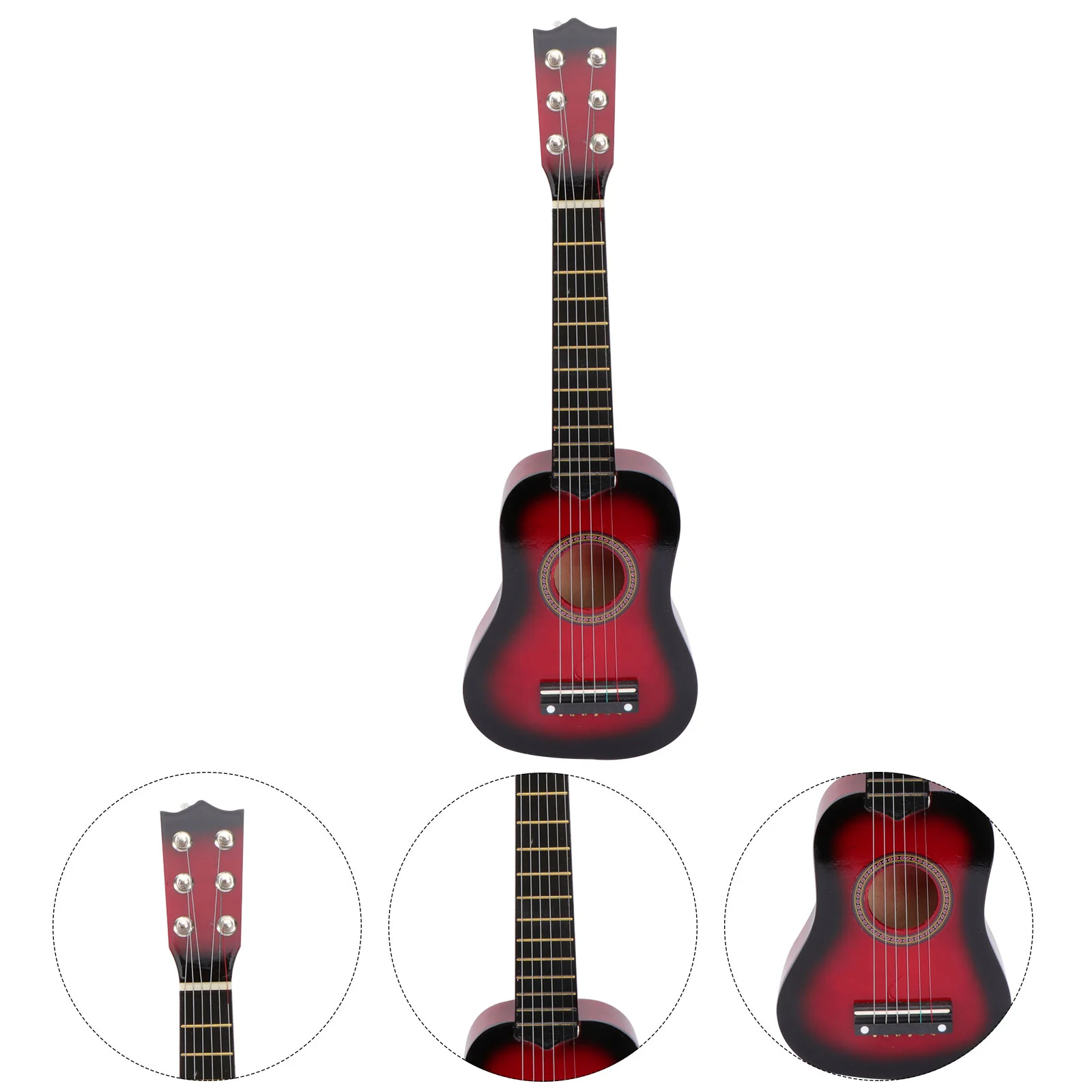 

Inch Acoustic Guitar Small Size Portable Wooden Guitar for Children Kids (Red)