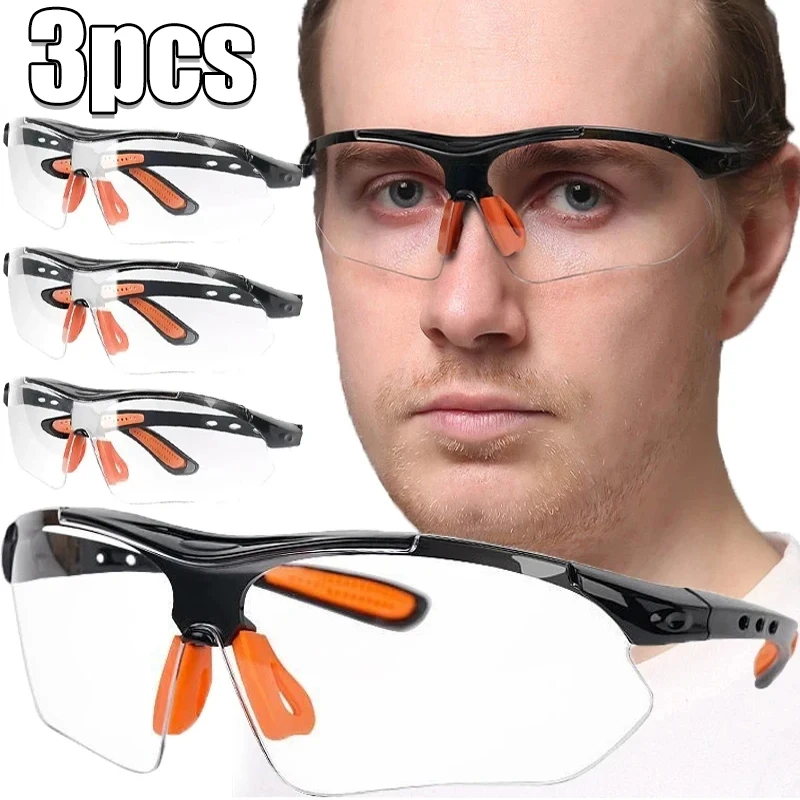 

1/3pcs Safety Goggles Eye Glasses for Cycling Working Women Men Clear Eye Sand Prevention Anti-Splash Wind Dust Proof Eyewears