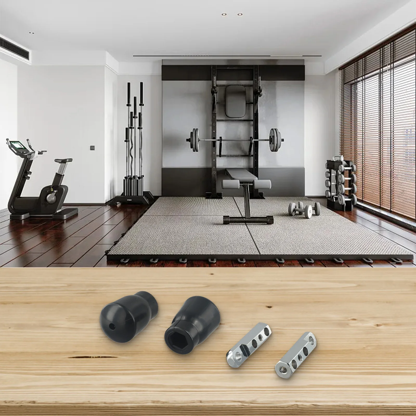 2er-Set Fitness-Kabelzug-Anschlüsse, Kabelendstücke, Drahtseilverbinder, Kabelballstopper, Befestigungssets, Fitness-Zubehör – Detail 10