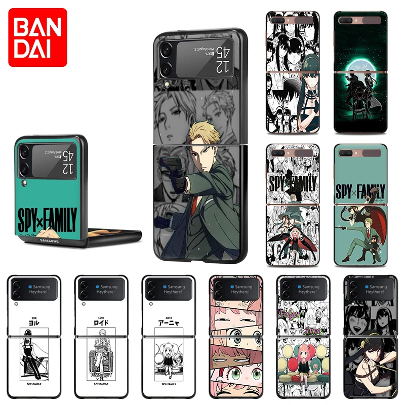 samsung galaxy flip3 case Phone Case For Samsung Galaxy Z Flip 3 5G zflip Black Hard Case Spy X Family Manga Printing Protection Cover For Z Flip3 zflip3 case for galaxy z flip3