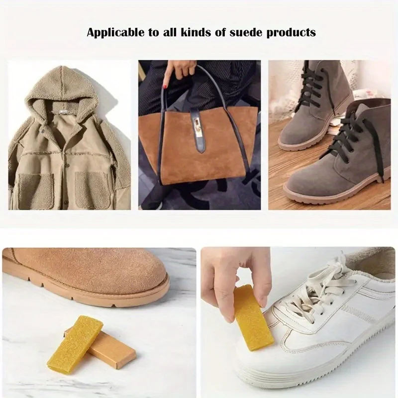 Shoe Polish Suede Leather Shoe Cleaner Revitalizing Formula Rubber Eraser Safely Removes Stains Dust Instantly Restores Shine 3