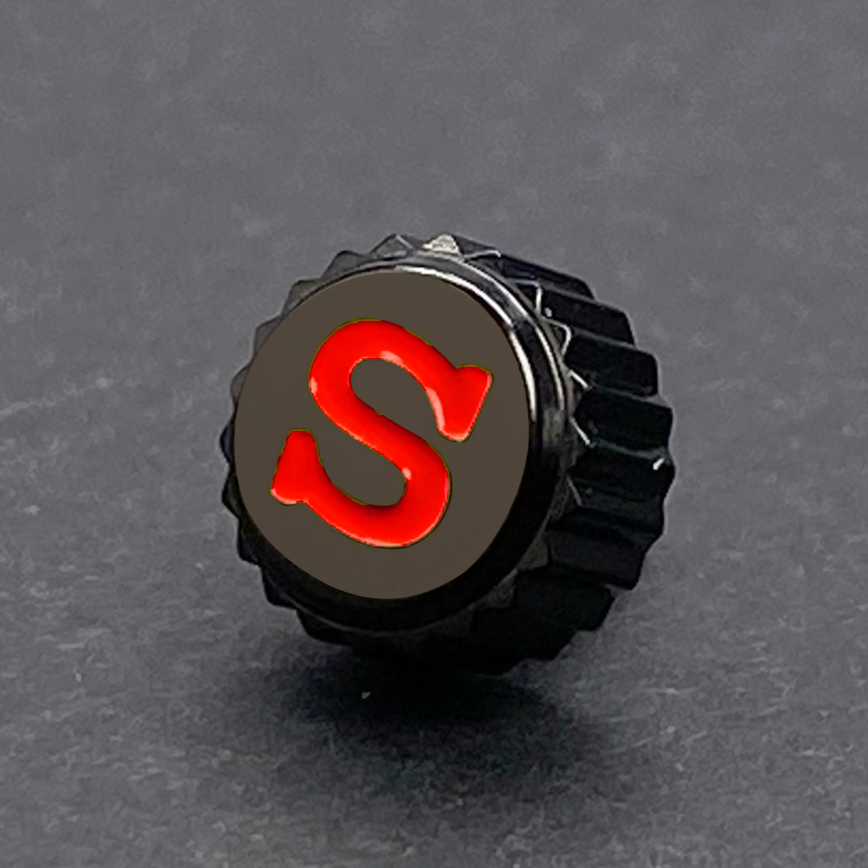 Premium Stainless Steel Crown with Silver/Black Logo for Timepiece Enhancement