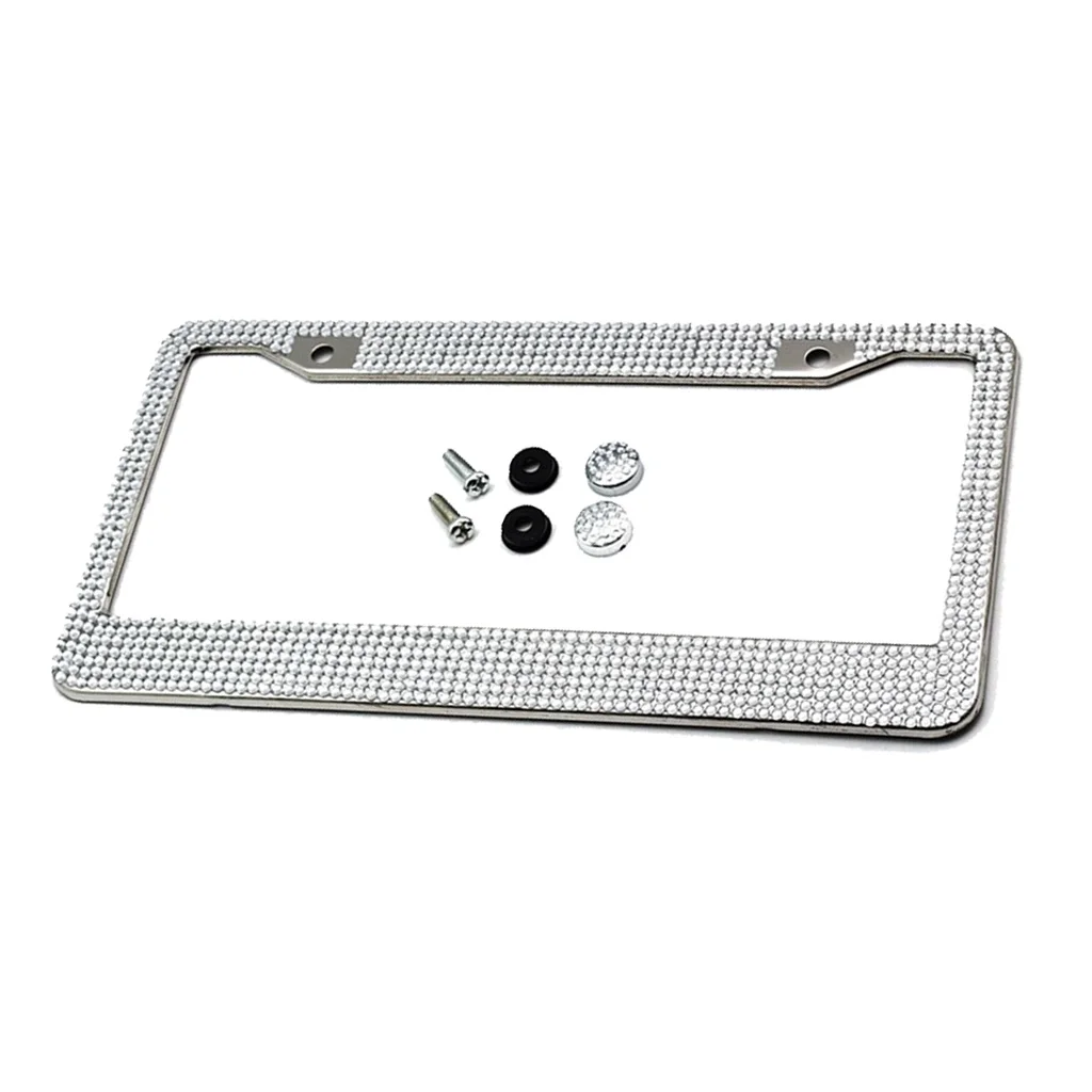 Metal License Plate Frame for Women Tag Holder Stainless Steel Car Tag Frame Funny