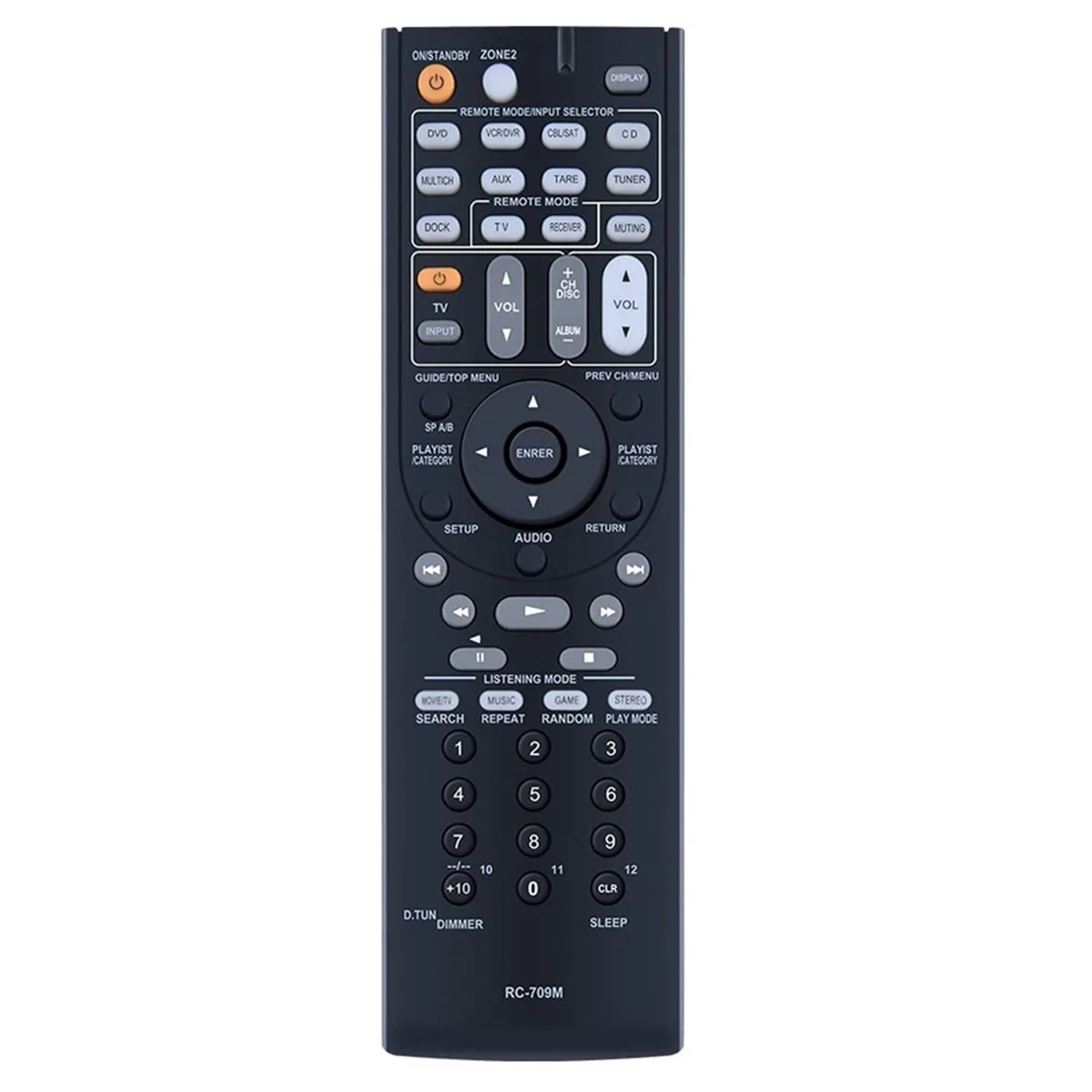 

RC-709M Remote Control Replacement for Onkyo AV Receiver RC-737M RC-765M TX-SR507 TX-SR606 TX-SR607 TS-XR606 TX-SR606S