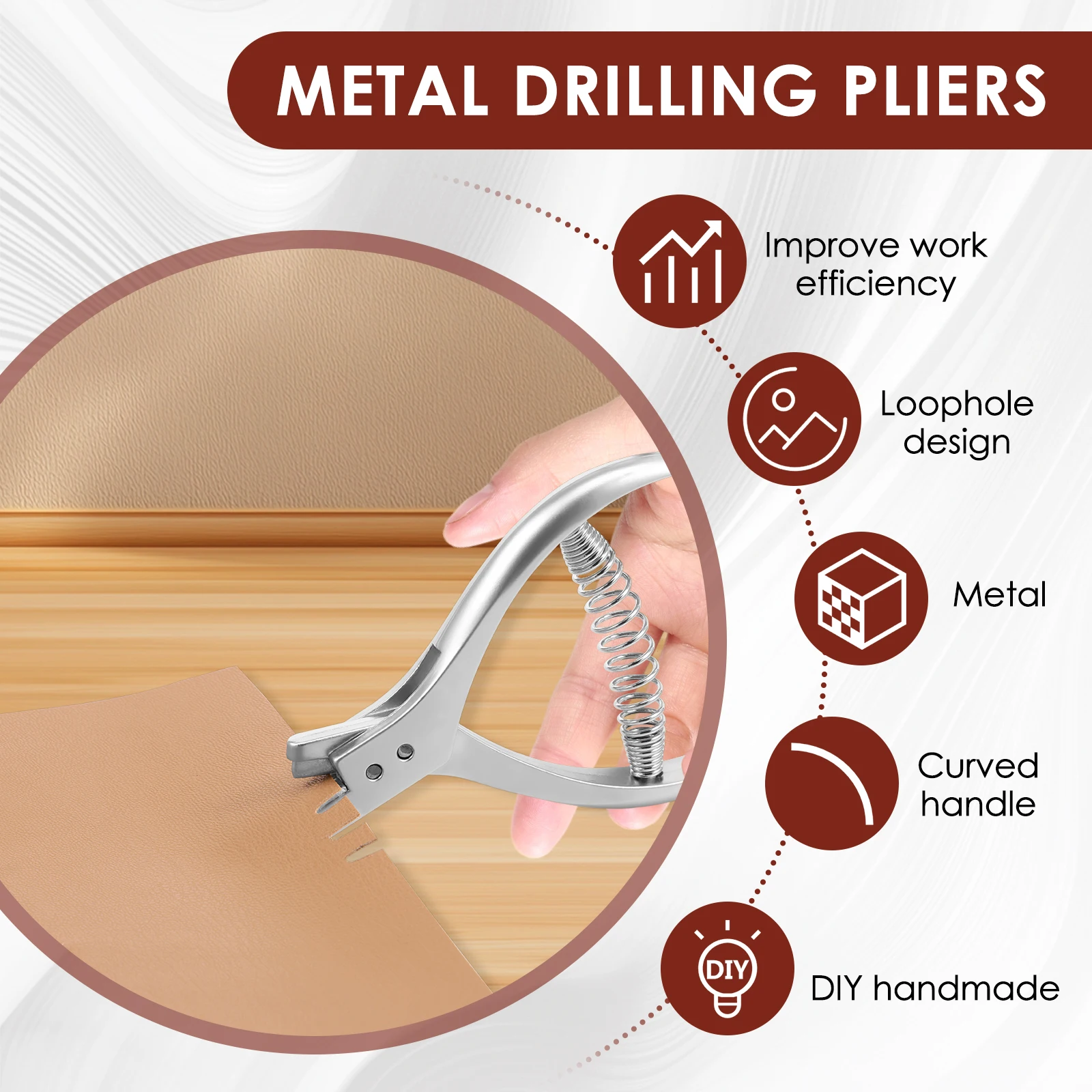 4Pcs Metal Sewing Pliers Comfot Grip Cutter Sewing Pliers Punch Tool Marker for Cloth Pattern Cutting Sewing Pliers Tailors