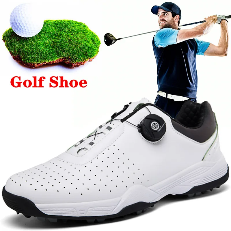 

2023 New Men's Professional Golf Shoes Waterproof and Non slip Outdoor Golf Training Shoes Men's Spinning Golf Shoes