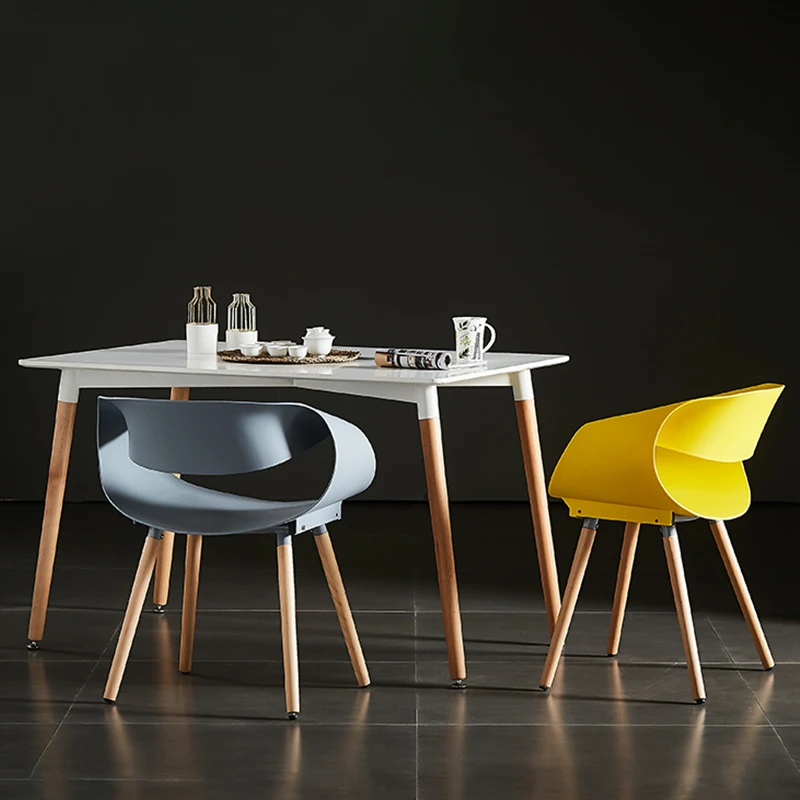 Nowoczesne krzesło do jadalni Nordic krzesło plastikowe INS stołek z oparciem restauracyjnym balkon kawiarnia fotel wypoczynkowy Recepcja krzesło negocjacyjne