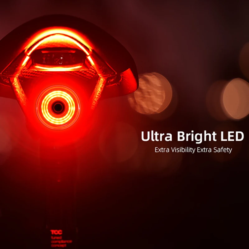 Enfitnix-luz trasera inteligente Xlite SE para bicicleta de montaña y carretera, luz LED ultraligera impermeable, automática, con sensor de freno