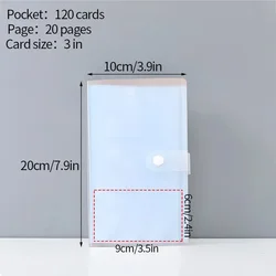 Deluxe Multi - Pocket Photocard Binder Album with Clear 3 - Grid Design (Sky blue (120 cards))