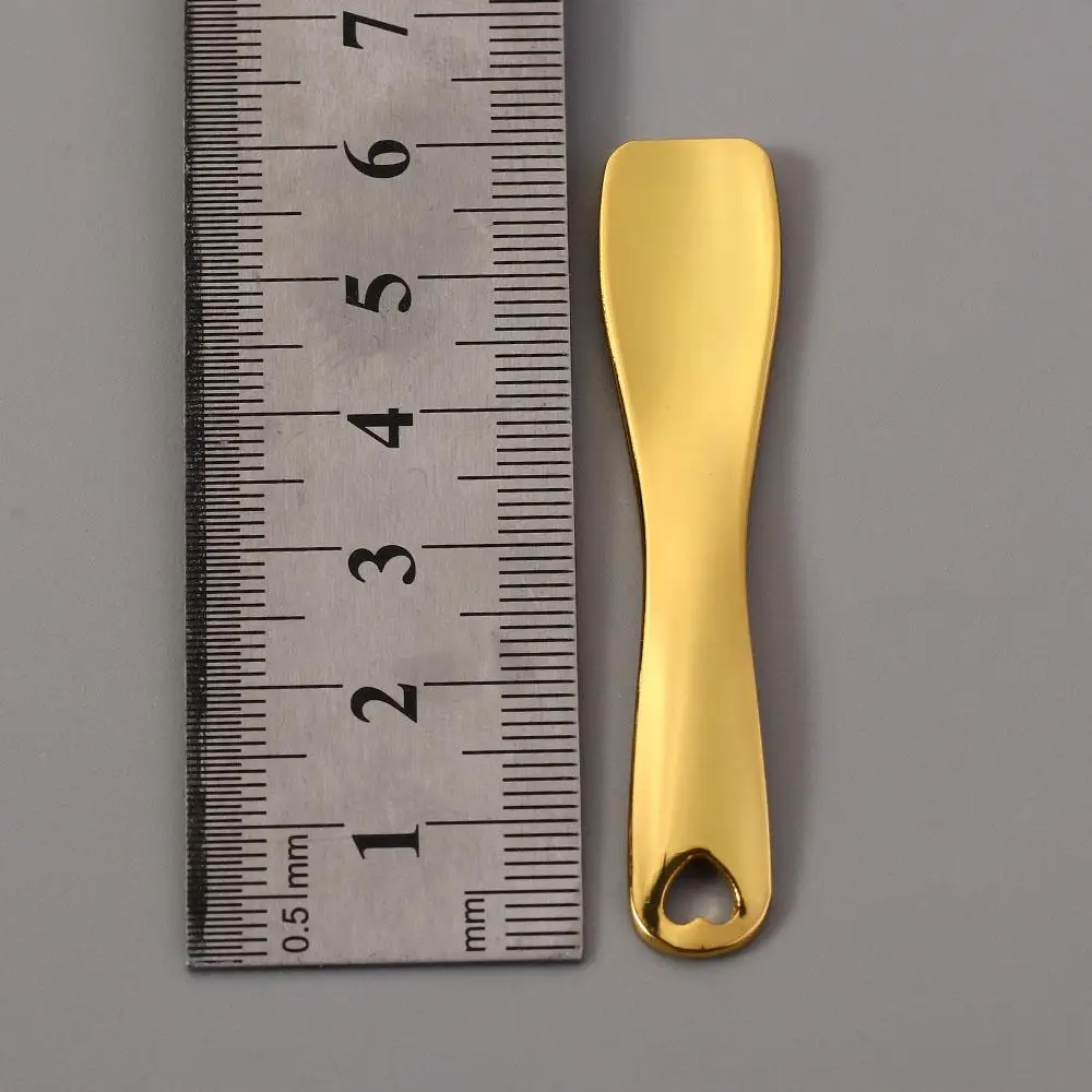 Reusable 1pcs Eye Cream Stick Silver Gold Makeup Tools Cosmetic Spatula Curved Scoop Cosmetic Spoons Makeup Mask Cream Spoon