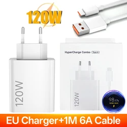 Xiaomi 120W Fast Charging Phone Charger with EU/US Adapter - EU with 1M Cable