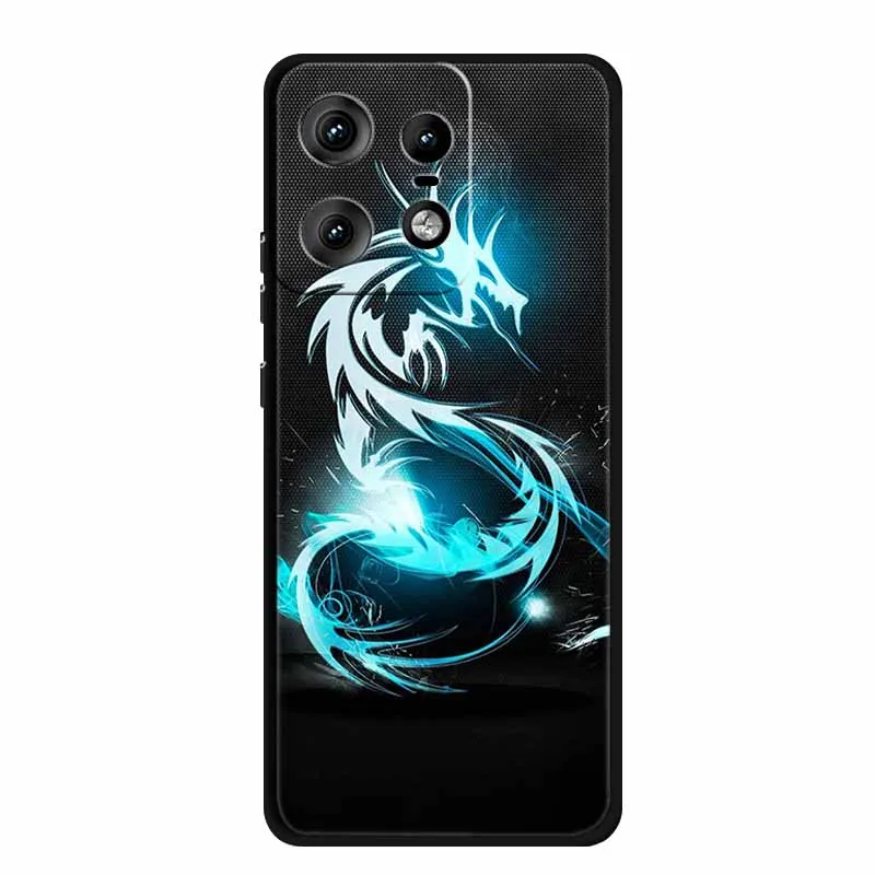 Charming Cat Design Soft TPU Silicone Phone Case - Painted Back Cover for Motorola Moto Edge 50 Pro 5G 2024