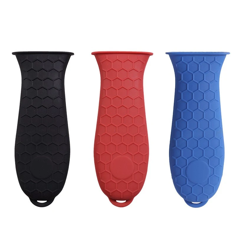 Silicone Handle Cover Honeycomb Hot Handle Holder Potholder For Cast Iron Skillets Pans Grip Sleeve Cover Pots Pans Part pot handle cover pot handle holder