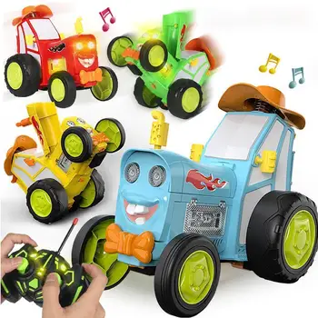 Rc Jumping Car Toy Unique Dance Remote Control stunt Car Light Music Swing Rolling Electric Toy Car Children Gift