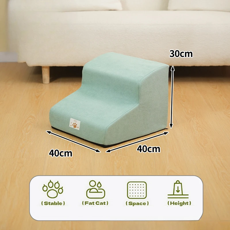 Pet 2/3 Step Stair Dog/cat Ramp Ladder Memory Foam Sponge Dogs Sofa Removable And Washable Training Pet Ramp Stairs Supplies