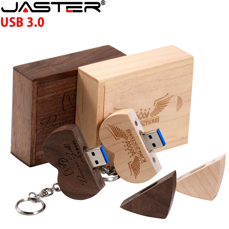 

Wooden Wedding USB 3.0 Flash Drive 128GB Free Custom Logo Pen Drive 64GB High Speed Memory Stick 32GB U Disk Creative Gifts