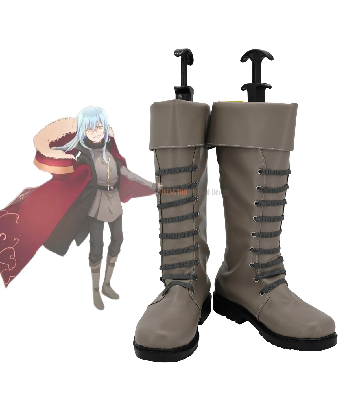 

Cartoon Rimuru Tempest Grey Shoes Cosplay Tensei Shitara Slime Datta Ken Rimuru Tempest Cosplay Boots Grey Custom Made