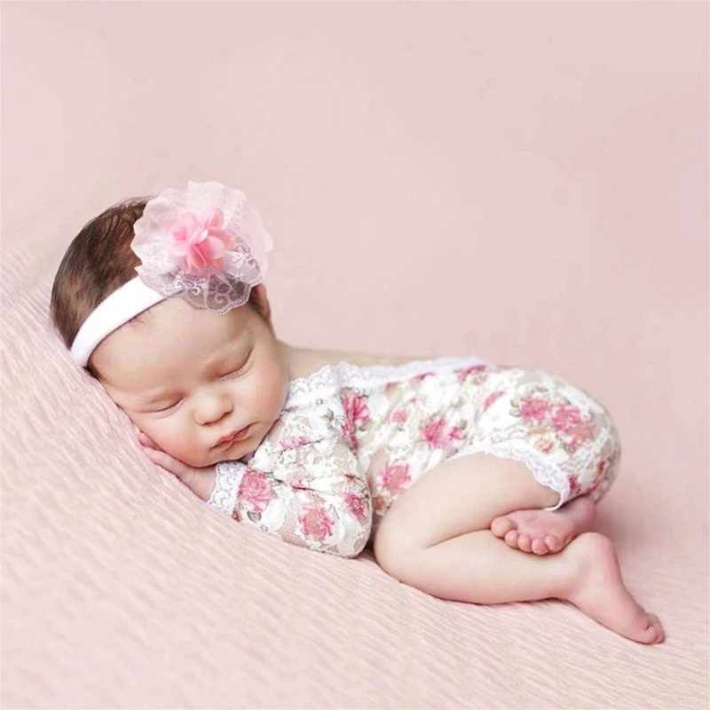 

Newborn Baby Lace Rompers Photography Props Outfits for Girl Princess